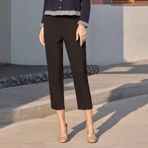 半身缘女裤  春季天丝麻遮肉显瘦透气休闲裤261302E30320154 商品图3