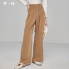 剩M/L 芳外新款百搭通勤高腰长裤显瘦褶皱直筒阔腿休闲裤女8D22CH1392 商品缩略图0
