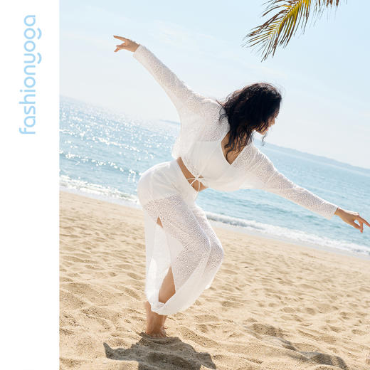 凡圣瑜伽优雅蕾丝长袖外搭F16320 商品图10