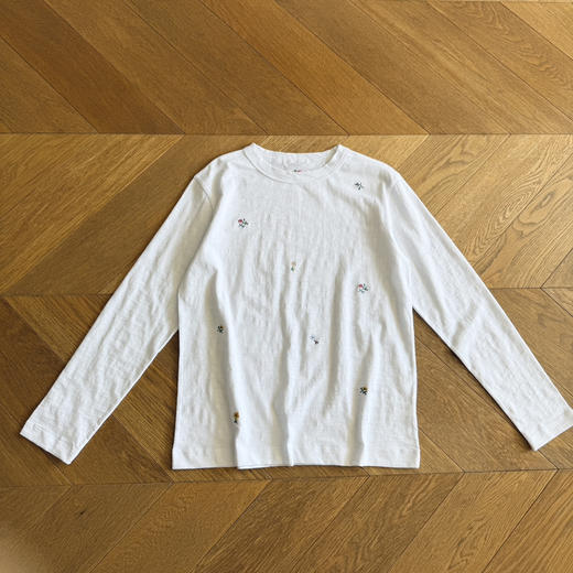 45-R新日系小花刺绣--竹节棉长袖T恤【包邮+三天无理由退换】 商品图11