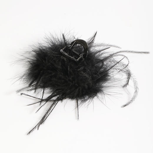 新款鸵鸟羽毛抓夹气质女后脑勺盘发夹-纪念日百货门店同款 160096726 商品图7