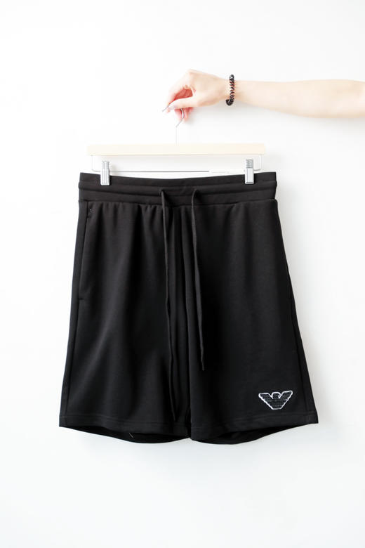 百慕大五分裤，出口意大利。松紧腰刺绣设计基础直筒短裤E031188 商品图10