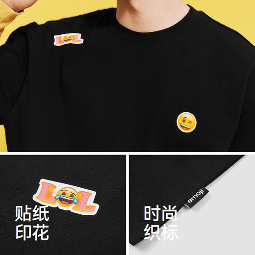 森马emoji™ 联名系列短袖T恤男夏季纯棉印花针织衫2026新款情侣 商品图3
