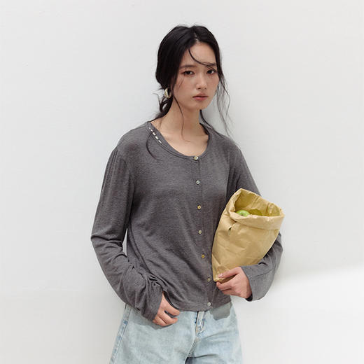 （合作款）【2026夏季新品】醋酸亚麻 · 开衫 天丝莱赛尔薄款百搭春夏上衣yc0409002 商品图5