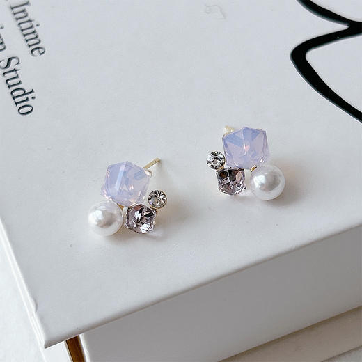 轻奢小众简约精致心银针耳环纪念日百货门店同款162400007 商品图0