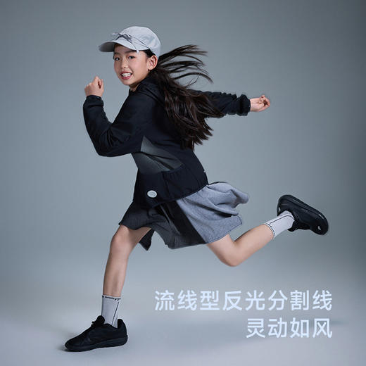 onmygame【黑武士】 女童外套防泼水反光连帽甜酷机能风GQ1T120600 商品图3