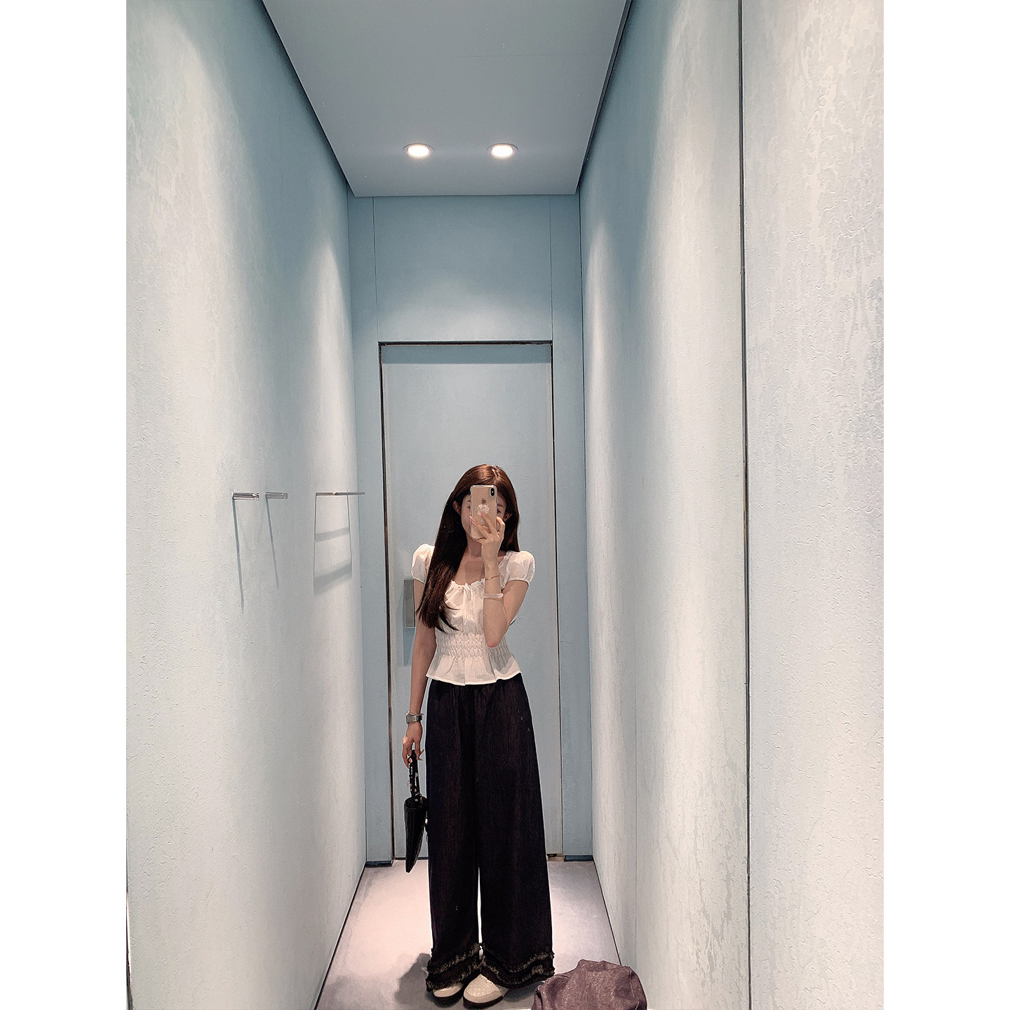 金蘑菇菇 迷恋舒适美感 夏日原牛/ 透气莱赛尔纤维 松紧腰牛仔裤