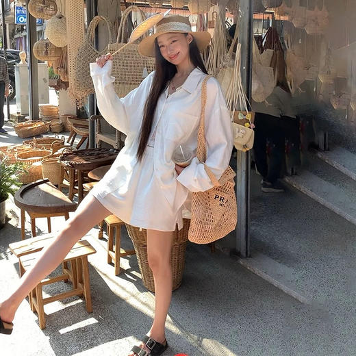 【爆单3-7天发】Beau Muse慵懒风全棉衬衫 | 多种温柔色系可选、休闲随性、透气舒适 商品图0