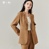 剩S/M/L 芳外新款时尚亚麻西装外套复古气质宽松西服女8T24AX0206 商品缩略图0