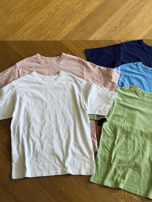 R45-水洗竹节棉短袖纯色松身T恤【包邮+三天无理由退换】 商品图11