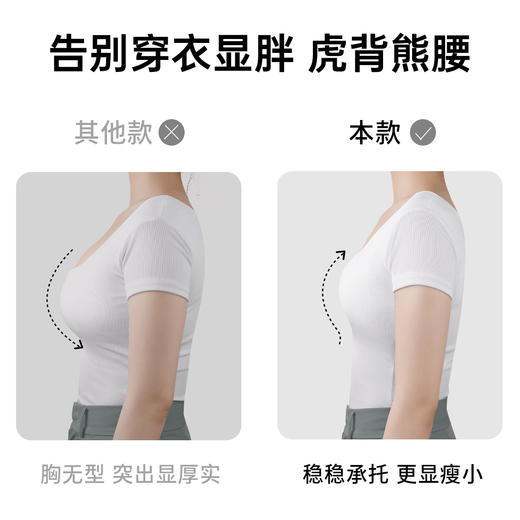 D1-【大胸显小 兔耳杯】无痕美背大胸显小防下垂文胸罩内衣女夏季薄款   采意兔兔 商品图4