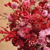 《丰盈福满》南非针垫北美冬青公主蝴蝶兰胡姬兰红蕾丝粉彩花瓶瓶插花 商品缩略图3