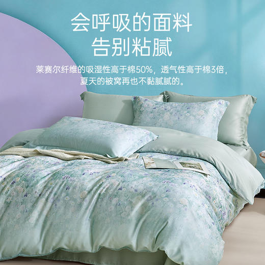 天丝莱赛尔印花四件套(彩花园) 商品图4