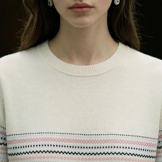 King Deer/鹿王撞色条肩扣针织T恤圆领显瘦舒适上衣早春L805045 商品图9