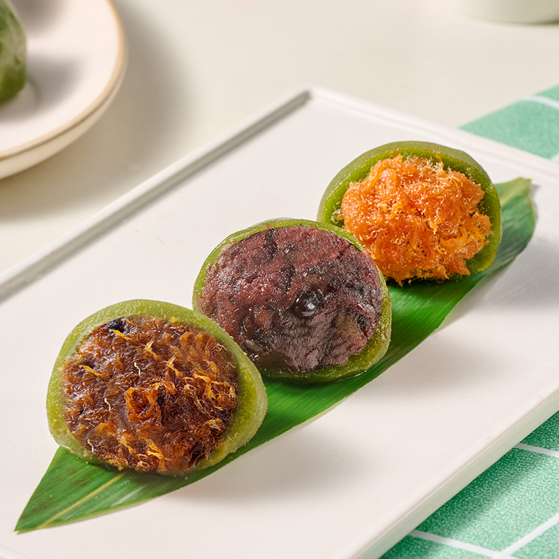 2026大董青团（意大利黑松露味牛肉青团60g*2粒 鸭肉松咸蛋黄青团60g*2粒 老北京糗豆青团60g*2粒）