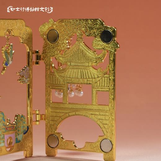 扬州瘦西湖三折叠发光冰箱贴金属材质立体灯笼江苏文创旅游纪念品 商品图2
