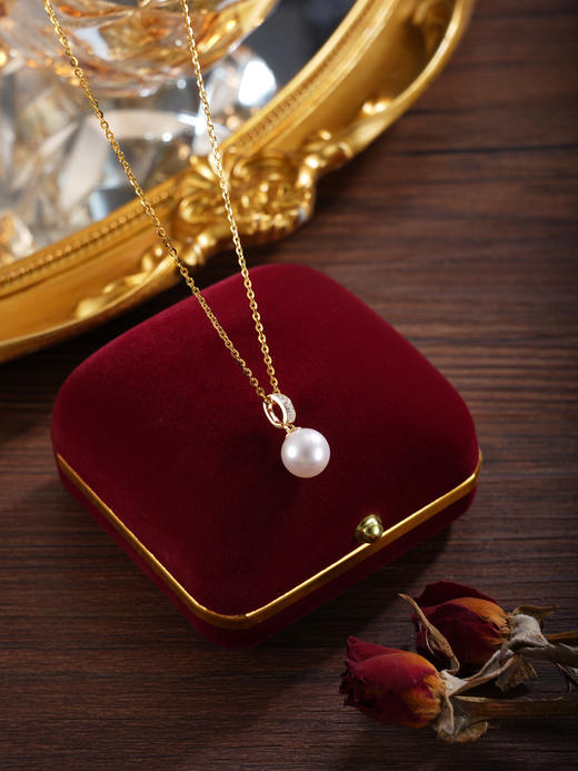 子佩集【时光之轮】银S925珍珠惜王妃套链项链【P3064】镀金椭圆扣2602 商品图3