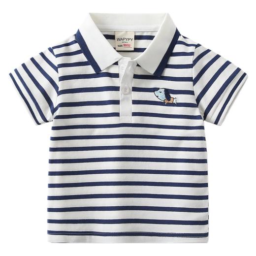 【亲肤透气❗耐磨耐脏】男童短袖T恤2026春夏装新款儿童短袖翻领polo衫宝宝卡通绣上衣。xa 商品图4