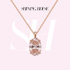 ShiningHouse[培育] 粉钻系列 18k金钻石吊坠 椭圆形1克拉钻人工真钻人造钻石K金吊坠简约钻石吊坠卓越匠心奢耀臻献（单吊坠，图片为搭配展示）【此商品不支持7天无理由退货退款】预计3日发货 商品缩略图0