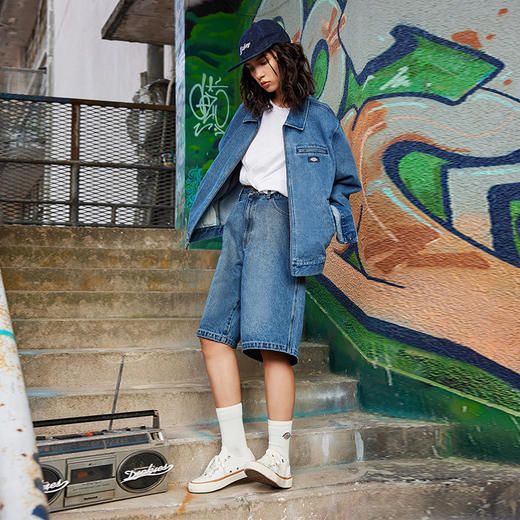 Dickies秋冬老爹风水洗牛仔外套底特律IKE机械师重磅夹克 DK0A87R4 商品图10