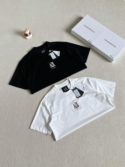 爆款来袭，2026专柜限定礼盒装！阿玛尼春夏男士纯棉宽松刺绣圆领薄T恤上衣内搭。 商品图0