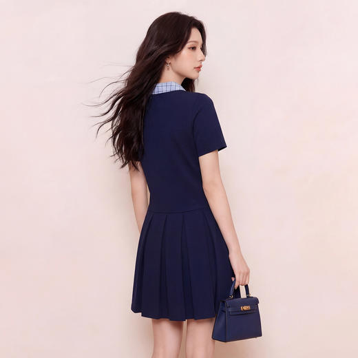 奢姿大码女装2026夏季胖妹妹时尚格纹学院风连衣裙气质通勤长裙9962872009 商品图3