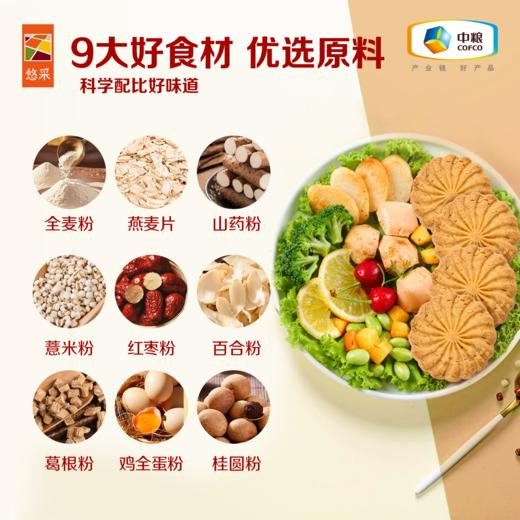 中粮悠采无糖山药薏米燕麦饼干420g/750g 饱腹代餐 粗粮饼干 老人孕妇控糖人群可食 商品图4