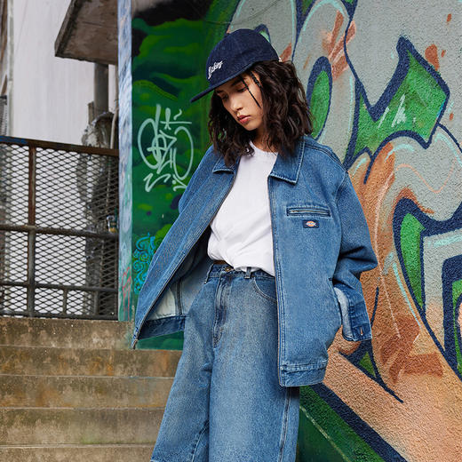 Dickies秋冬老爹风水洗牛仔外套底特律IKE机械师重磅夹克 DK0A87R4 商品图6