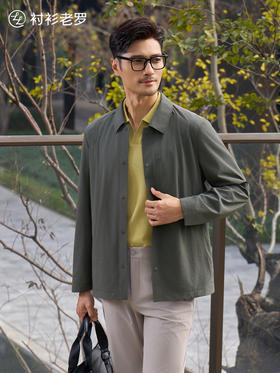 【云盾】抗撕裂肌能格翻领暗扣衬衫夹克261L7J537N[门店专款]