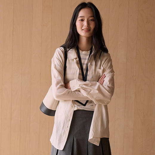 （合作款）【2026夏季新品】天丝亚麻 · 呼吸麻衬衫 纯色口袋开衫yc0409005 商品图3