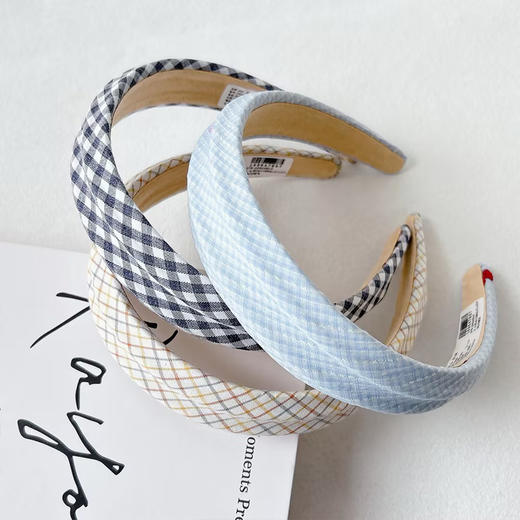 高级感气质格纹高颅顶发箍-纪念日百货门店同款169647889 商品图3