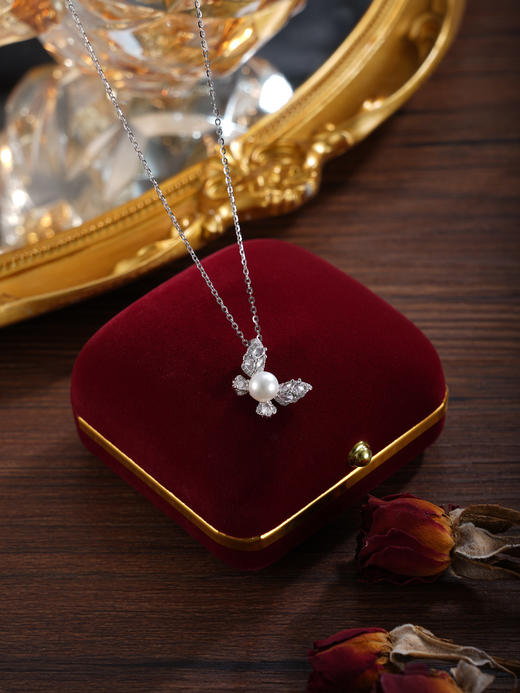 子佩集【蝴蝶予你】银S925珍珠惜王妃吊坠【P2828】双色蝴蝶(不含链)2602 商品图9