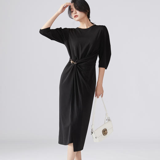 剩S/M 芳外新款优雅针织连衣裙气质收腰时尚裙子女8T22CL1445 商品图3