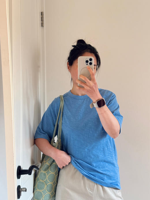 R45-水洗竹节棉短袖纯色松身T恤【包邮+三天无理由退换】 商品图7