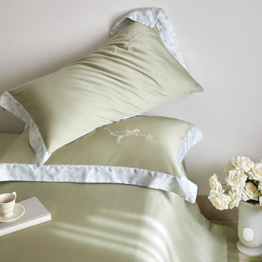 天丝棉四件套-花畔  (35%棉 65%莱赛尔) 一床双风格，承包四季温柔 商品图7