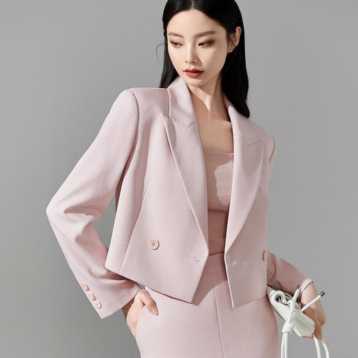 芳外新款减龄温柔风通勤西装洋气百搭休闲外套女8T24AW0166 商品图1