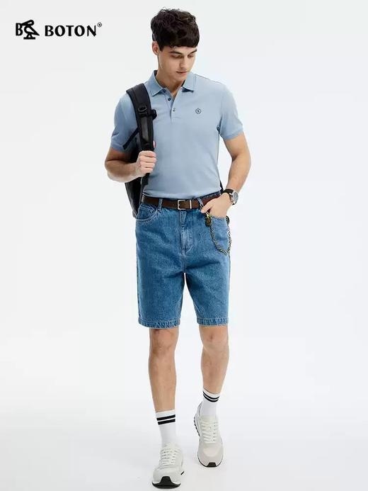 [桑蚕丝]波顿夏季男士质感POLO短袖针织衫｜翻领有型，陪伴日常每一刻MT036225 商品图1