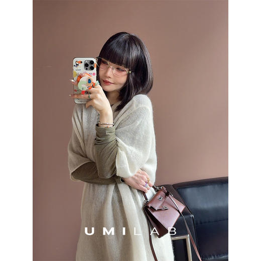 UMILAB｜迷雾森林*氛围穿搭 超细马海+羊毛 德国STOLL廓形针织衫BM917V 商品图1
