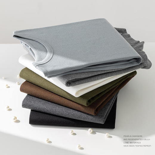 【轻薄又保暖只有羊绒可以做到！可机洗珍珠羊绒打底衫】百搭秋冬之选 商品图6