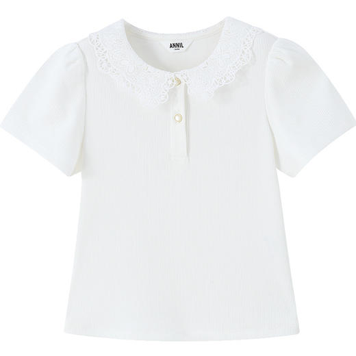 女童翻领短袖针织衫夏季新款安奈儿童装EG621617 商品图6