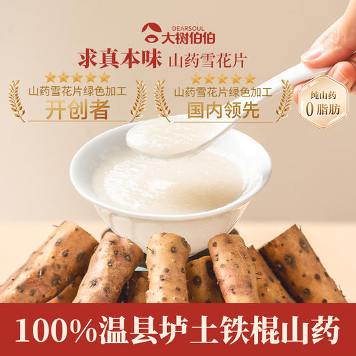 【节目粉丝专属】大树伯伯纯铁棍山药粉山药雪花片即食早餐冲饮代餐山药粉 商品图0