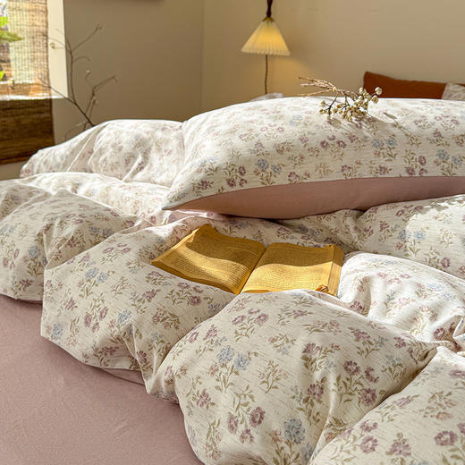 99💰抢色织棉麻棉纱四件套！绝了绝了！睡下去的瞬间疲劳全溜走！全新升级面料，色织工艺先染色再织布还原本质👍贝 商品图5