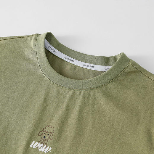 【100%  全棉假两件长袖】棉花堂针织长袖假两件  吸湿透气   10A级抗菌 防螨  T恤FA61003 商品图8