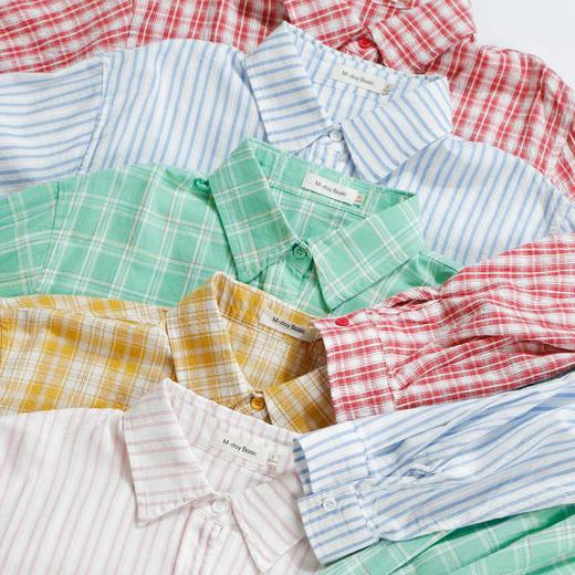 休闲时尚基本款条纹长袖衬衫-纪念日百货门店同款169447326 商品图4