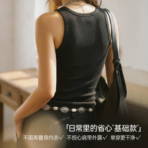 马登美式薄透气带胸垫工字背心健身打底通勤内搭吊带外穿无袖上衣 商品图4