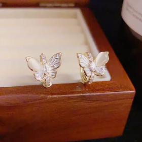 甜美气质蝴蝶耳扣百搭耳环 纪念日百货门店同款161910961