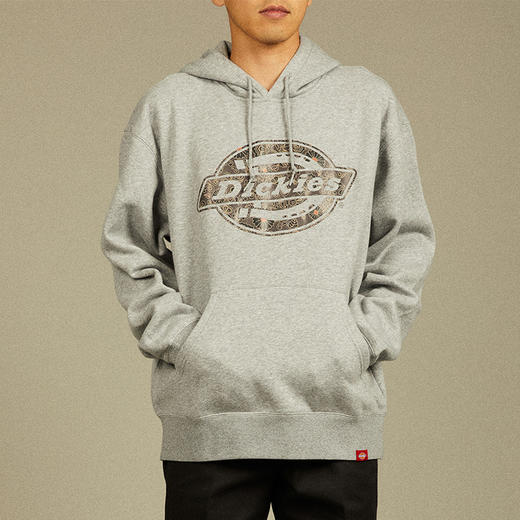 Dickies加绒连帽卫衣秋冬男女同款潮流宽松长袖百搭加厚情侣上衣DK012604 商品图10