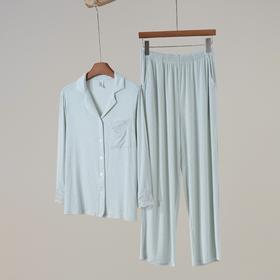 西子/软眠40支柔粘纤提花蕾丝花边家居服睡衣套装/JJKX0094