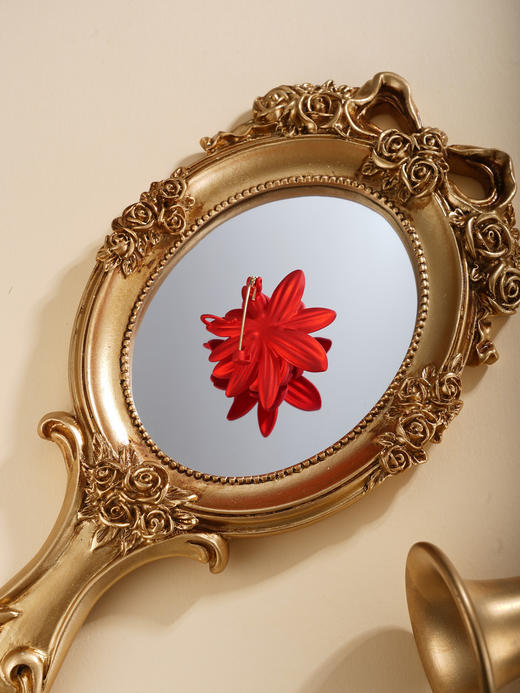 子佩集【绮瓣承禧】珍珠惜王妃胸针【XXXZ253】红莲镀金2602 商品图5