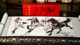 徐悲鸿《六骏图》匠心典藏版|一笔奔马，千年气韵，马到成功|真迹底本高清复刻，12轮严苛校色，全手工制作，典藏百年如新